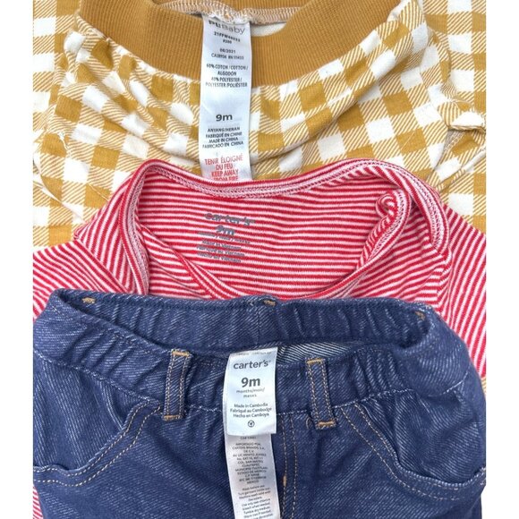 Baby Clothes - Pants,‎ Bodysuit, 2 Piece Gold & Cream Outfit -  Size 9 Month - Picture 6 of 7